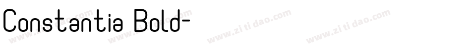 Constantia Bold字体转换